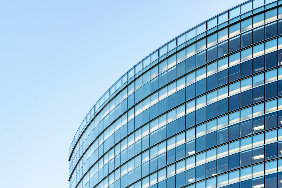 Glass commercial office tower