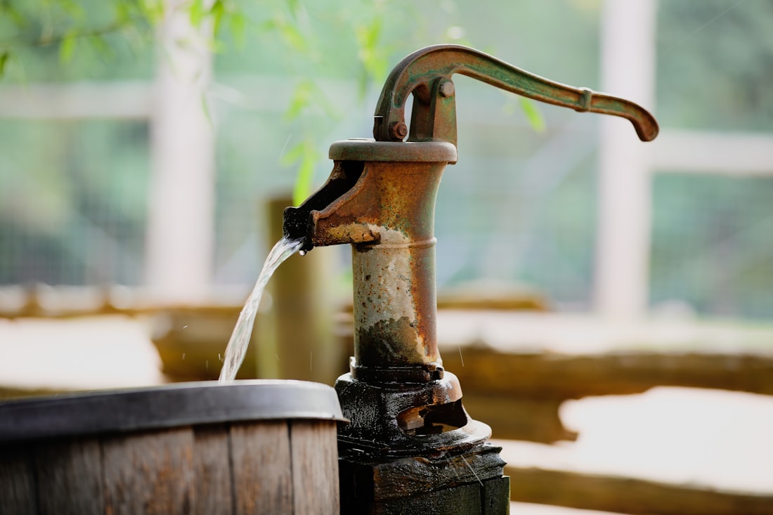 Water pump drawing water